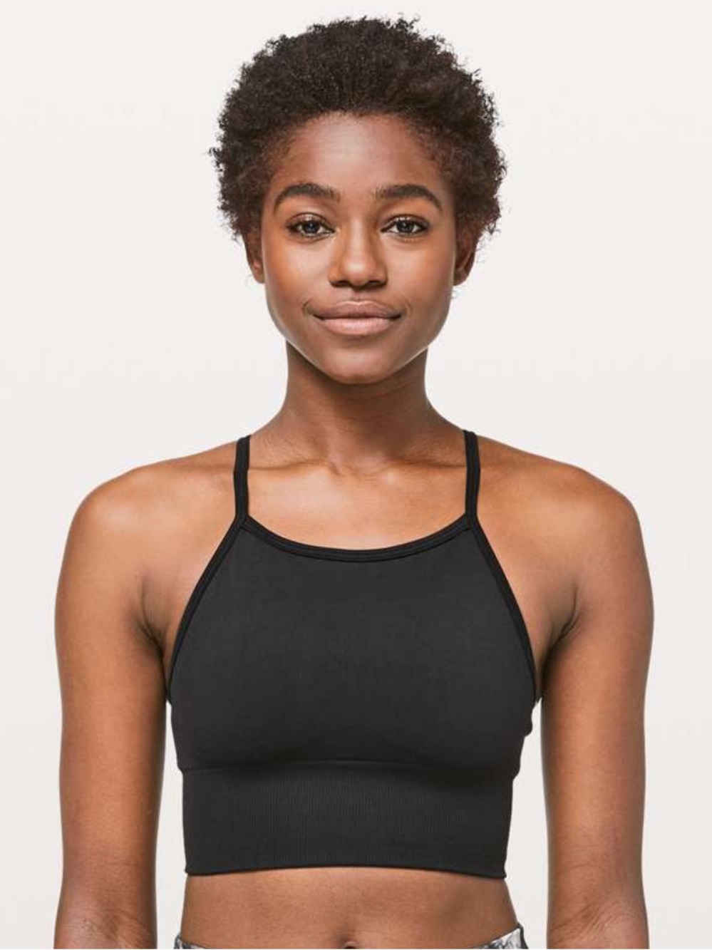 Lululemon Ebb To Street Bra Long Line - Black - Yoga High Neck A/B Cup